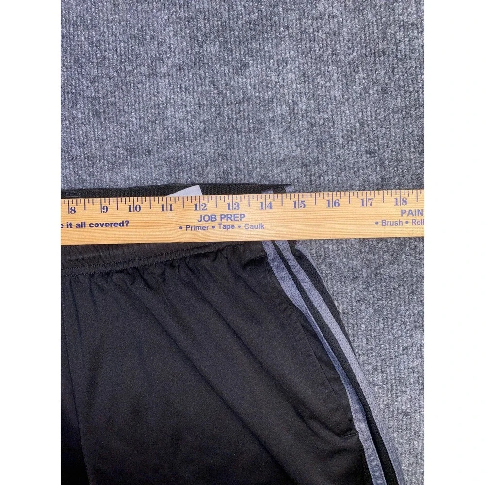 Adidas Athletic Shorts Men Medium Black Mash Panel Elastic Drawstring Waist Logo